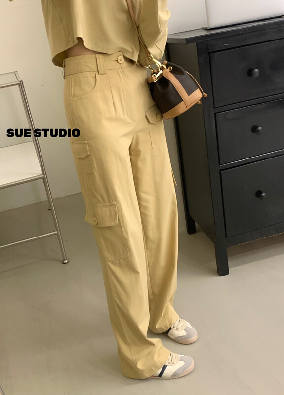 New in early autumn!【SUE STUDIO】High waist straight work casual pants 98030# ZJY