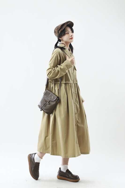 [Original Sansu clothing product] Commuter all-match solid color dress 35230