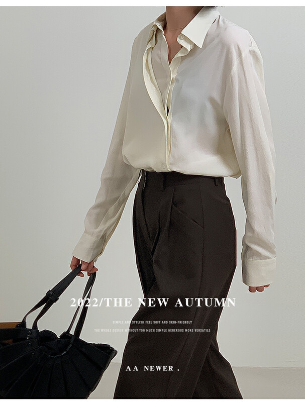 New in early autumn! [THE MIND] Tencel design casual all-match shirt 61021# JHY