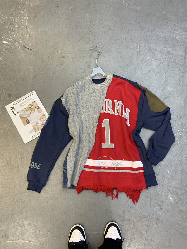 New autumn models! [Yayiro] stitching color-blocking fashion sweater 2935# GYJ