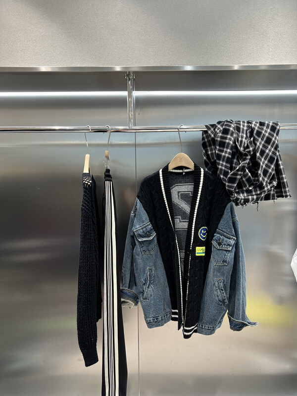 [BOBO1972] High-quality heavy-duty color-blocking jacket denim jacket only sells jacket without matching 225335