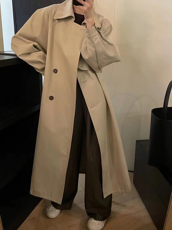 New in autumn! [RS] Retro double-breasted lace-up trench coat (with belt) RS2928# FHX