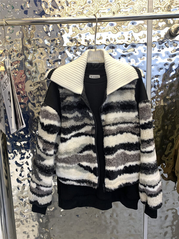 Autumn is new! [Yayiro] color matching loose sweater + design fashion vest suit 2907# GYJ