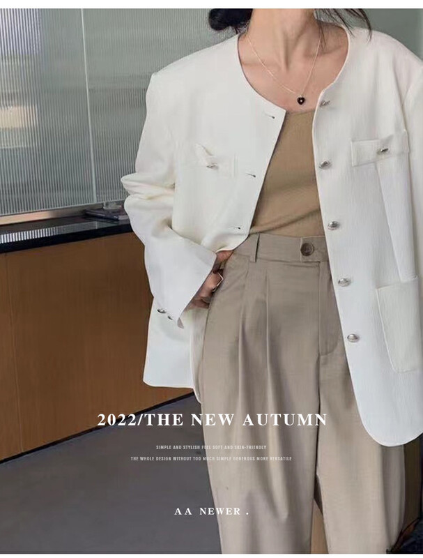 【THE MIND】Korean style round neck fashion commuter suit 61098# JHY