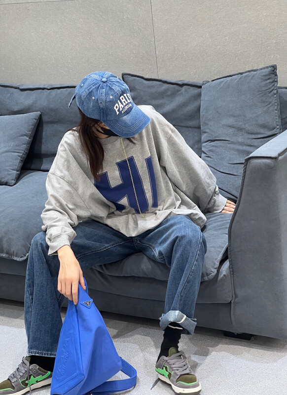 【BOBO1972 】Korean version of loose letter printing sweater (only selling sweater) AQL225361
