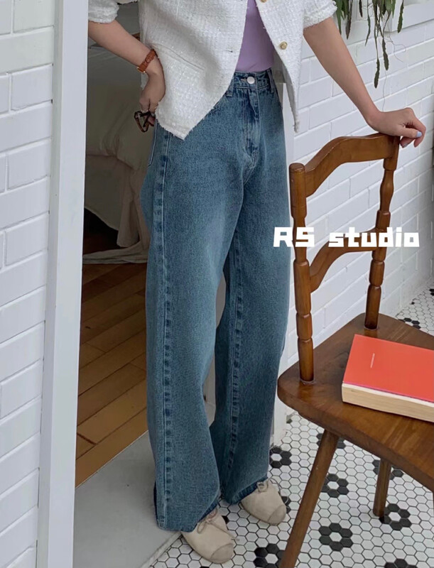New in autumn! [RS] Retro wide-leg slimming jeans N0002# FHX
