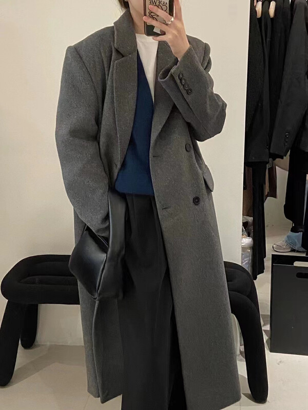 New in autumn!【RS】Double-breasted suit woolen coat KL0086# FHX