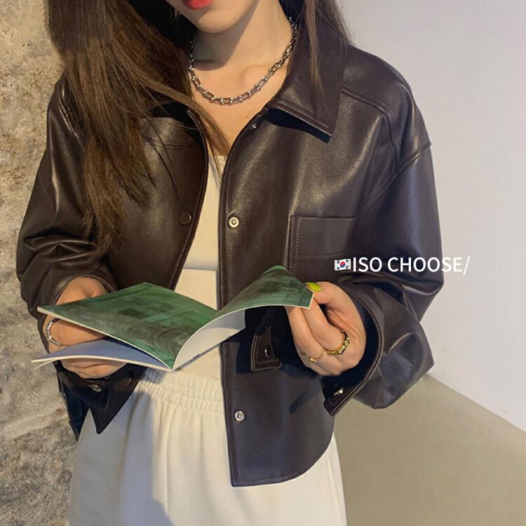 New in early autumn! [ISO Korean] Korean fashion loose short coat 3323# HJY