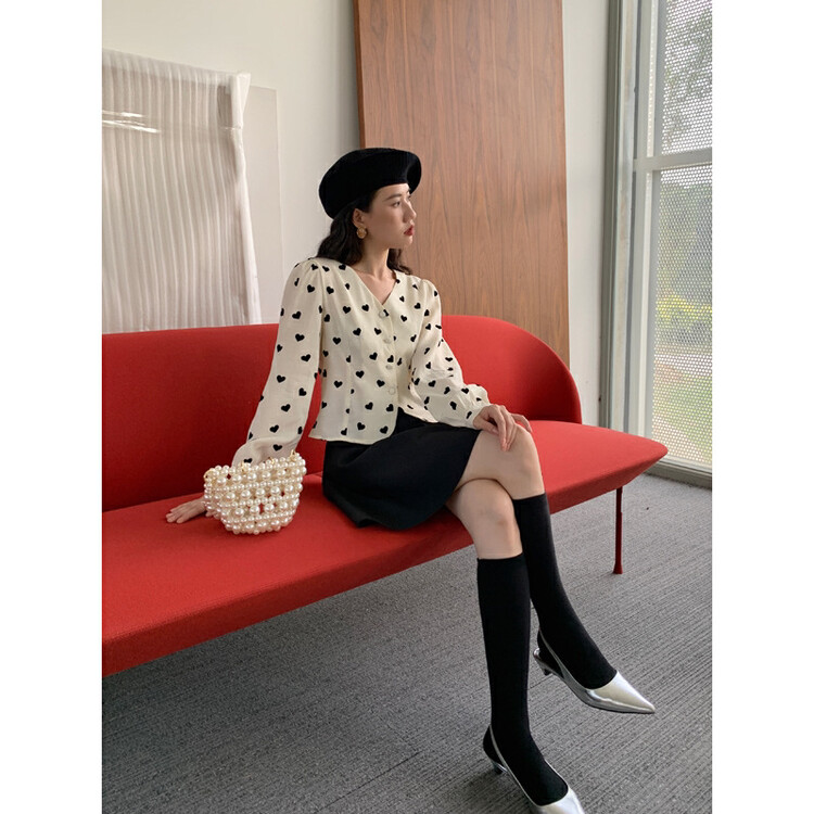 New in early autumn!【NEW OPEN】Fashion all-match polka dot shirt FY80006# ZXX
