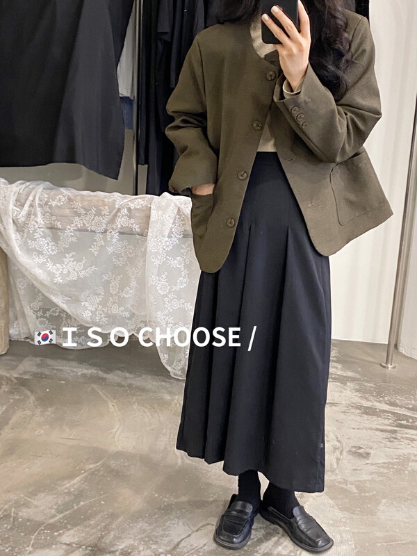 New in autumn! [ISO Korean] Korean version of the small fragrance short short jacket 3275# HJY