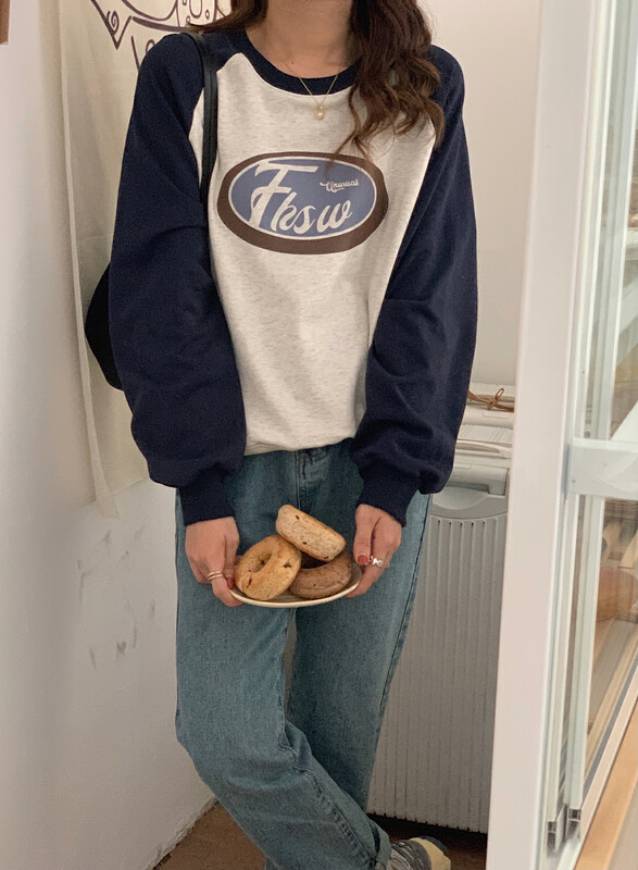 【LOVELY/SHMILY】Contrast color design sweater sweater Z1659