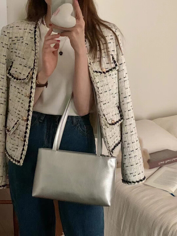 Autumn is new! [RS] Chic gold silk woolen small fragrance short coat RS3023# FHX