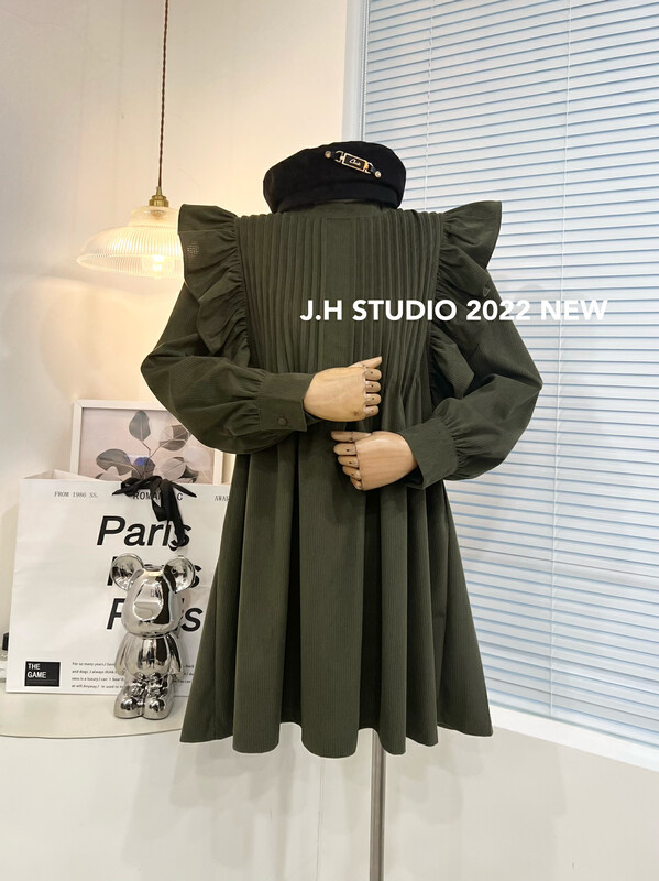 New in autumn! [JH] Net red Xiaoxiang ruffled dress 43044# PCZ