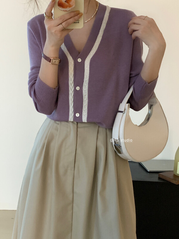 New in early autumn!【RS】V-neck lazy blouse M2062# FHX