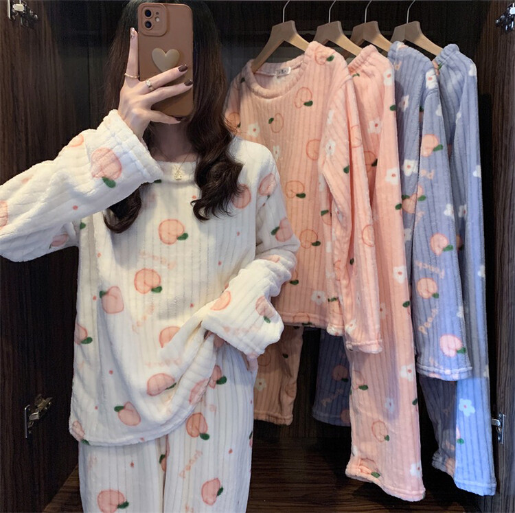 New in autumn! [KD] Comfortable and cute loose casual pajamas set 6650# HJY