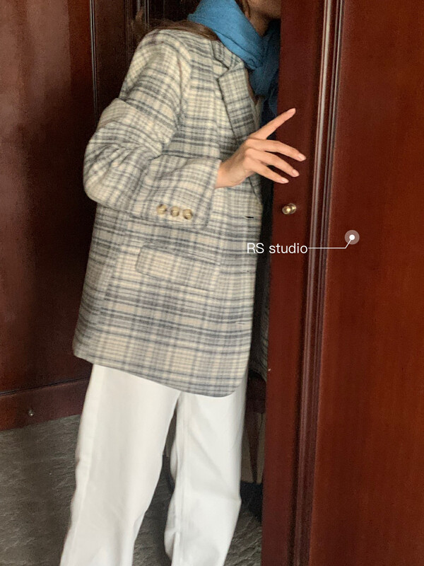 New in autumn! [RS] Retro Hong Kong style woolen suit short jacket RS2982# FHX