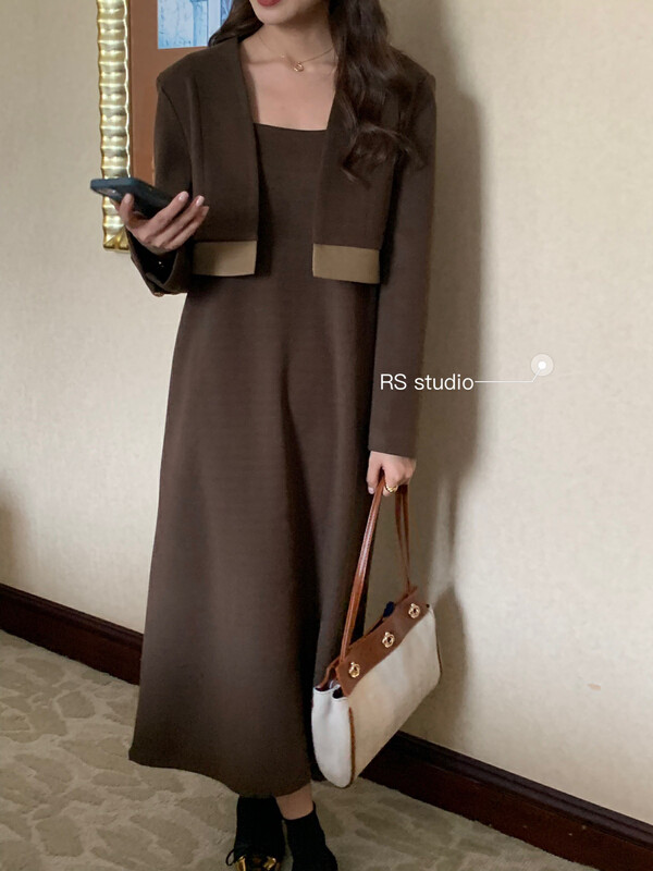 New in autumn! [RS] Loose all-match top + temperament simple dress suit LL0162# FHX