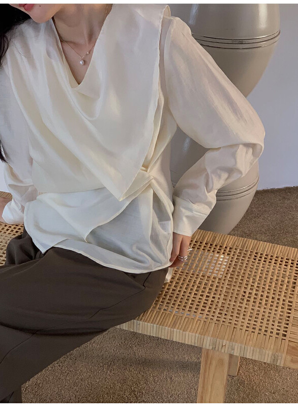 【THE MIND】Fashionable and versatile designer shirt Tencel 61133