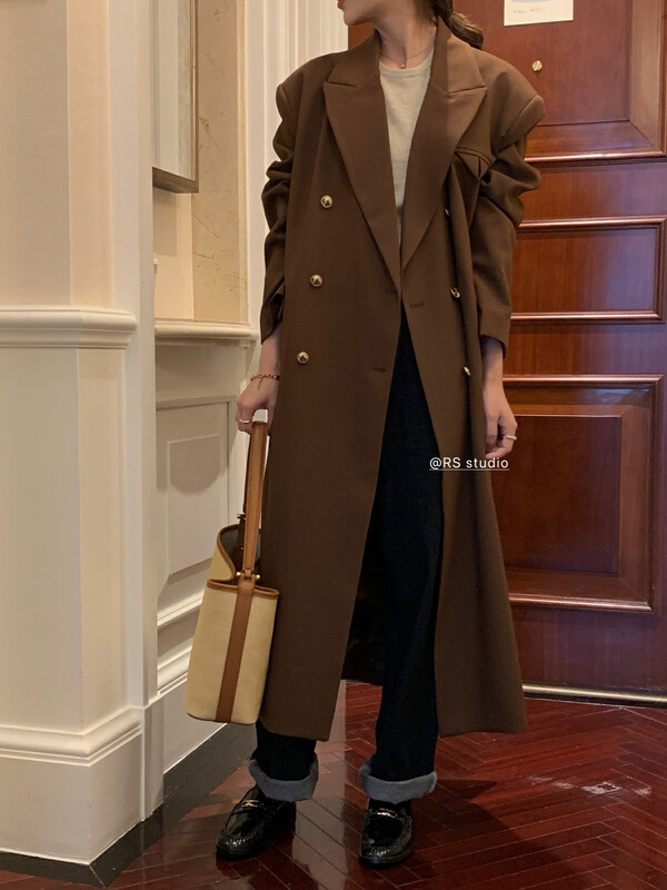 New in autumn! [RS] Loose double-breasted temperament suit LL0005# FHX