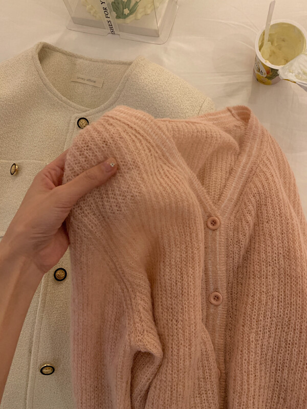 Original price 55.27! 【LOVELY/SHMILY】V-neck style knitted cardigan sweater M0671# FHX