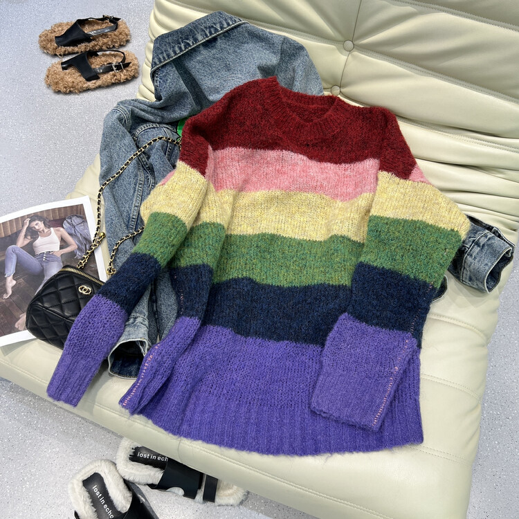 [BOBO1972] Loose color matching high-quality sweater sweater only sells sweater without matching 221561