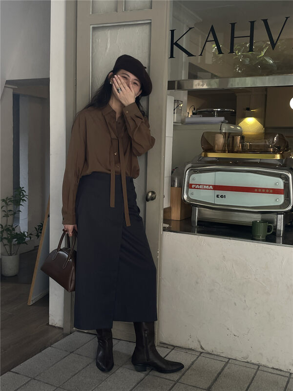 New in autumn! [TN] Irregular and slim all-match skirt 5171# CLS