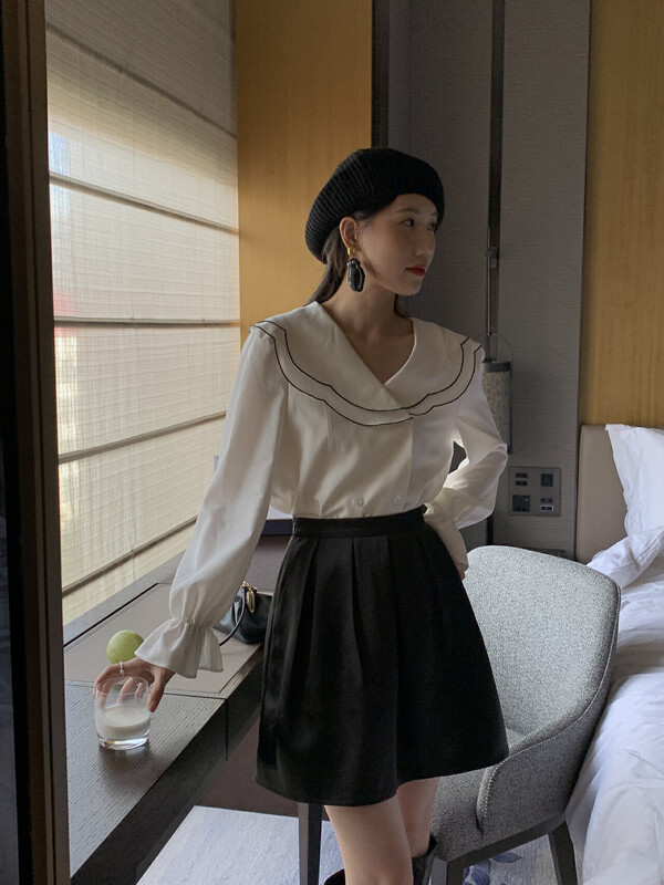 New in autumn!【NEW OPEN】High waist pleated slim skirt XQ80088# ZXX