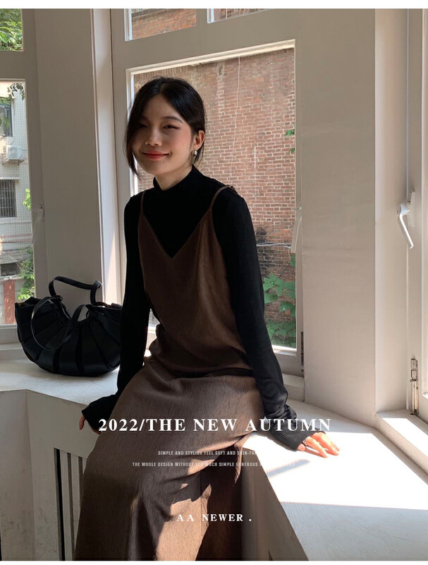 [THE MIND] Half turtleneck solid color casual all-match knitted sweater 61205