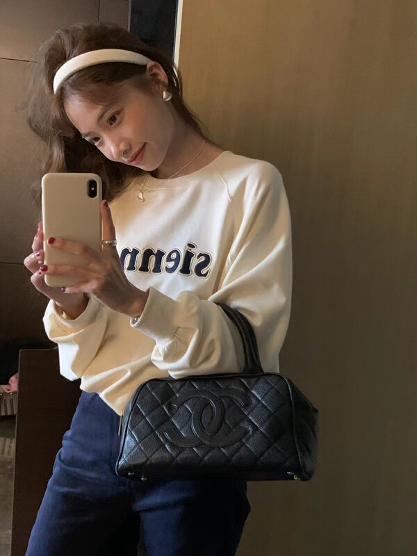 【LOVELY/SHMILY】Casual all-match niche retro alphabet embroidered sweater sweater Z1613# FHX