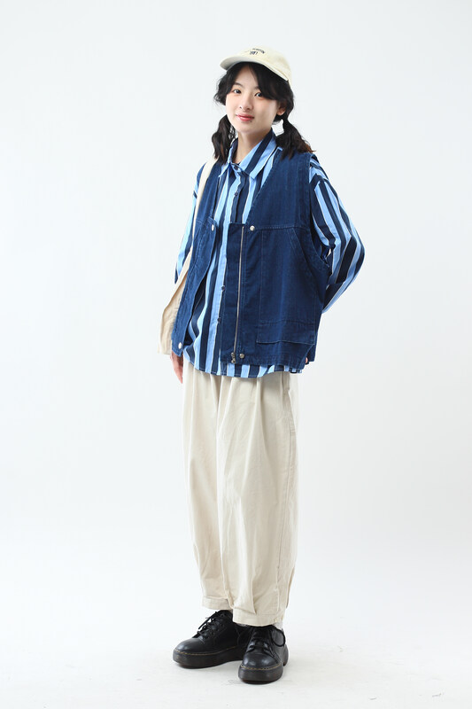 [Sansu clothing original] Simple temperament casual striped shirt 370231
