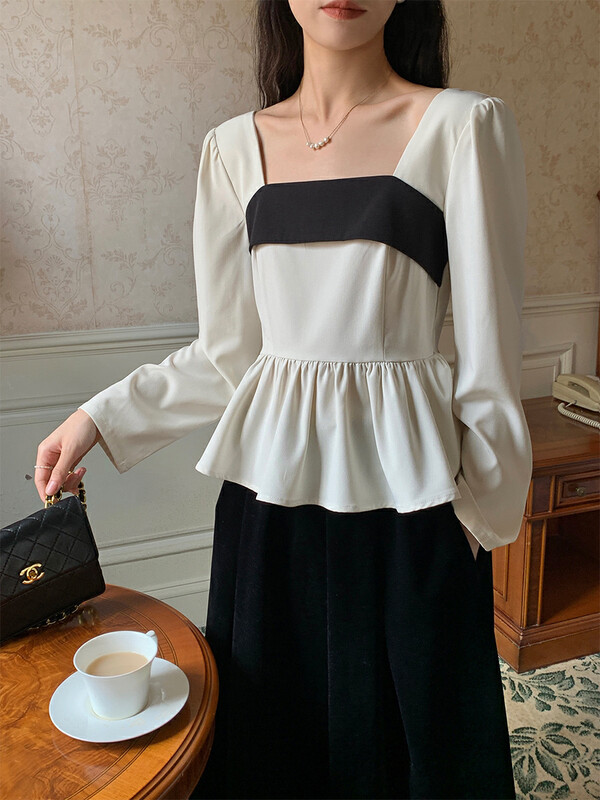 New in autumn!【NEW OPEN】French temperament age-reducing pleated skirt shirt VY80278# ZXX