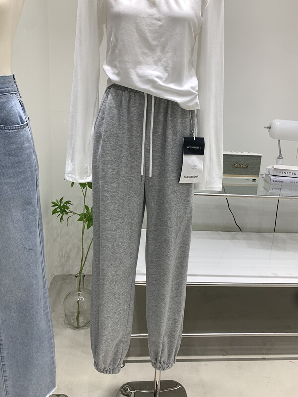 New in Autumn!【SUE STUDIO】Loose Straight Strap Elastic Waist Casual Pants 99953# ZJY