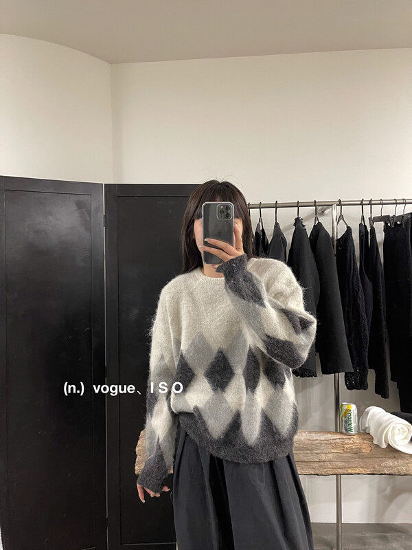 Live 62! Autumn is new! [ISO Korean] Lazy wind loose mohair warm sweater 5831# HJY
