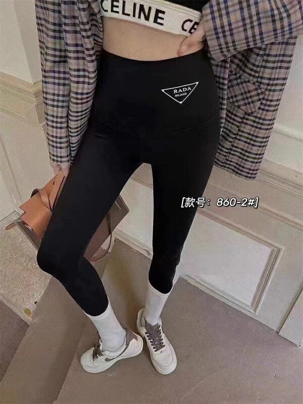 New in autumn! [KD] Fashion waist label letter belly leggings 860-2# HJY
