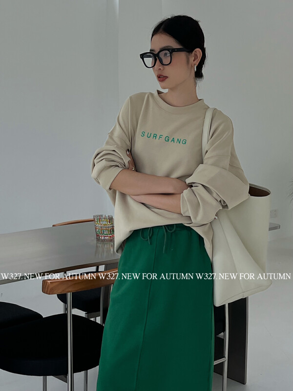 Original price 98.99! 【W327.】Early Autumn Korean Style Contrast Color Foam Letter Sweater 57065# CQW