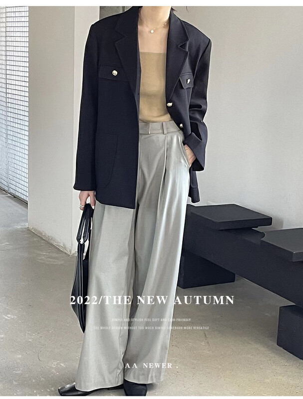 【THE MIND】High Waist Fashion Simple Casual Pants 61132