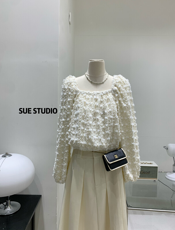 New in autumn!【SUE STUDIO】Fashion solid color all-match small shirt 98058# ZJY