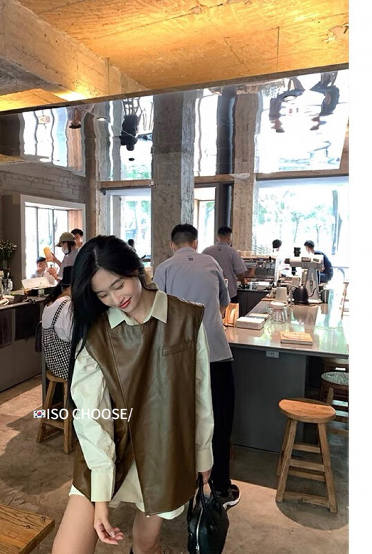 Autumn models are new! [ISO Korean series] niche design solid color vest 66520-1# HJY