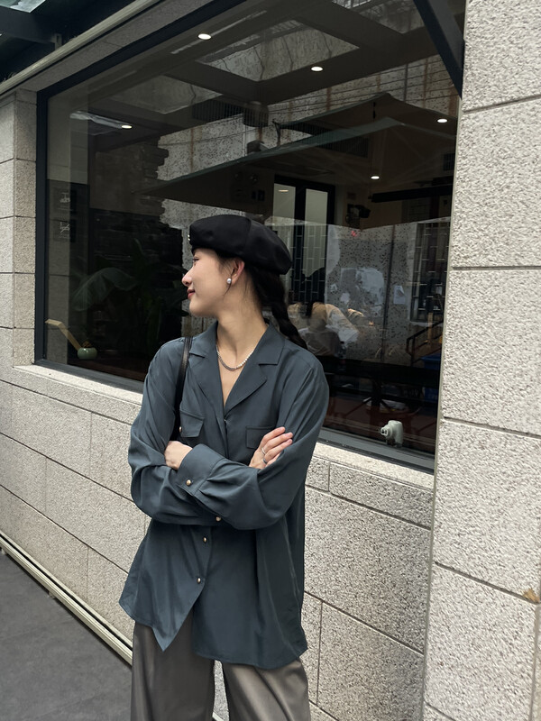 New in early autumn! [TN] High-quality French temperament loose shirt 2110# CLS