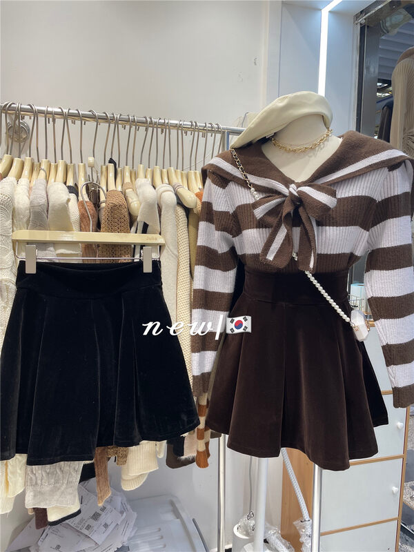 New in autumn!【JULIA】High waist sweet velvet skirt YS1-336# PCZ