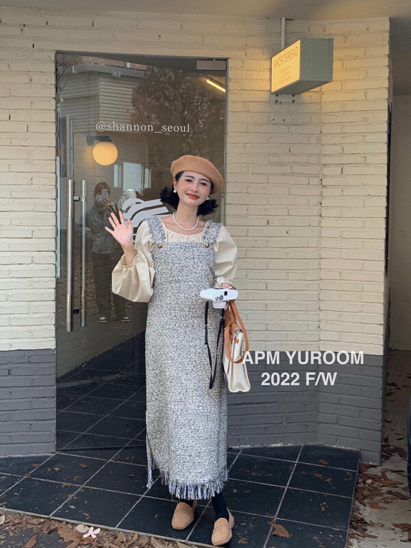 New in autumn! [APM YUROOM] Temperament Xiaoxiangfeng fringed dress 9101# LSL