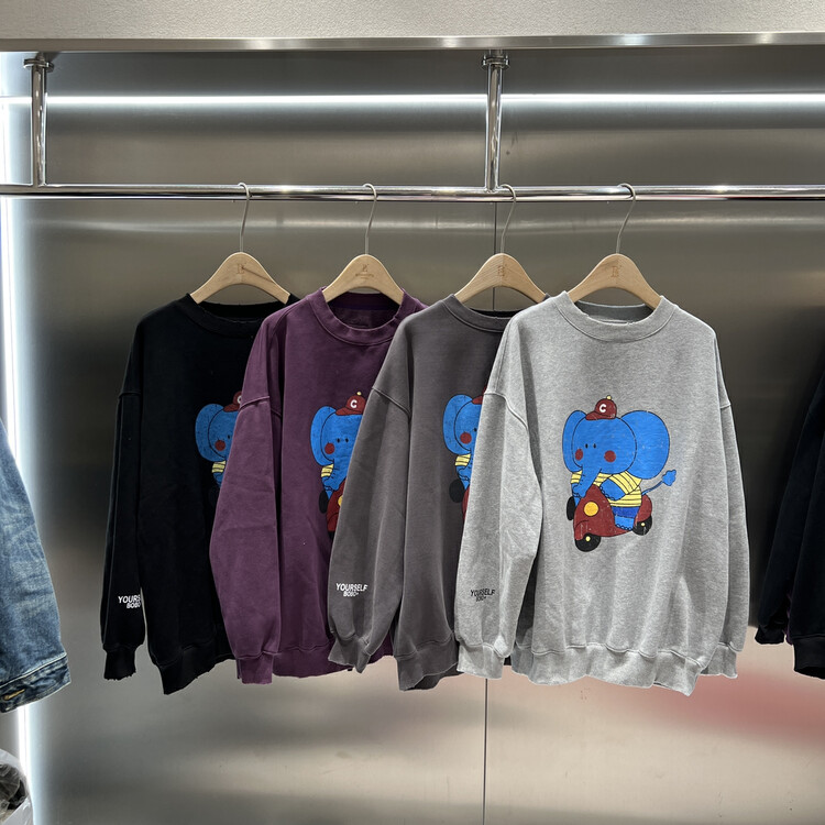 [BOBO1972] Fleece cartoon loose sweater sweater can be worn by men and women 229960