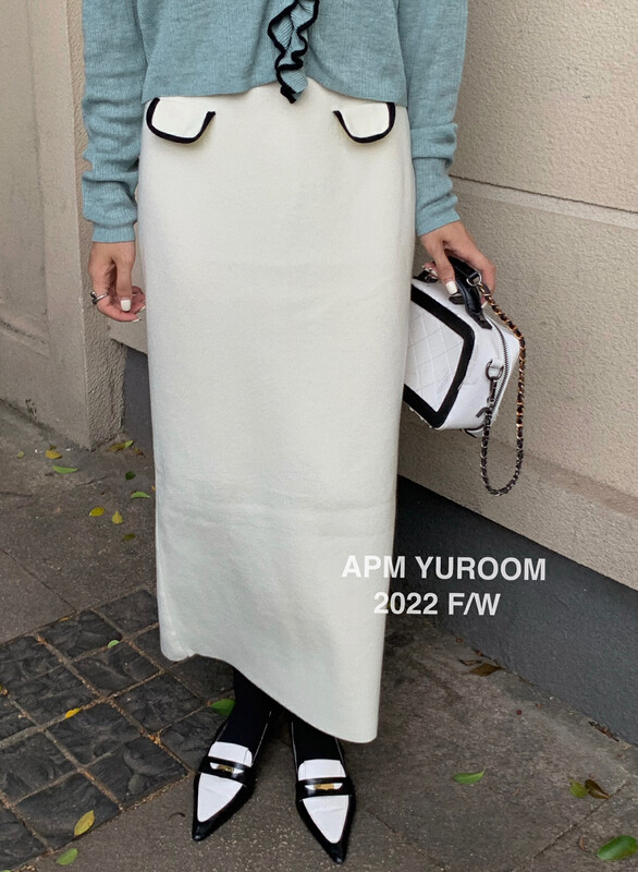 New in autumn!【APM YUROOM】Slim and versatile mid-length skirt 6102# LSL