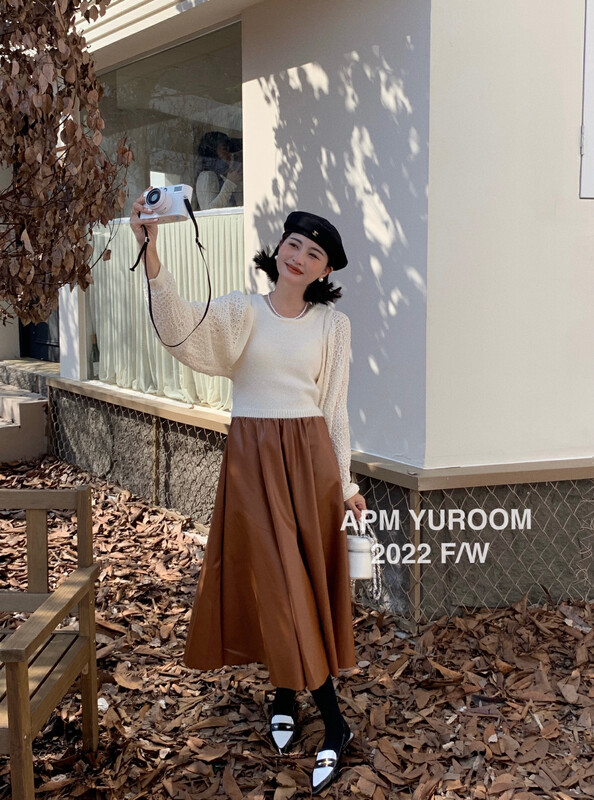 Autumn is new!【APM YUROOM】Korean version all-match high waist slim skirt 9158# LSL