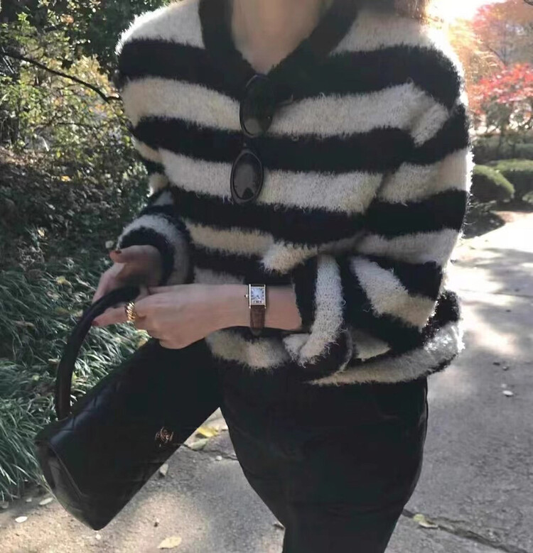 【LOVELY/SHMILY】Lazy Wind Loose Crewneck Sweater Sweater M0821