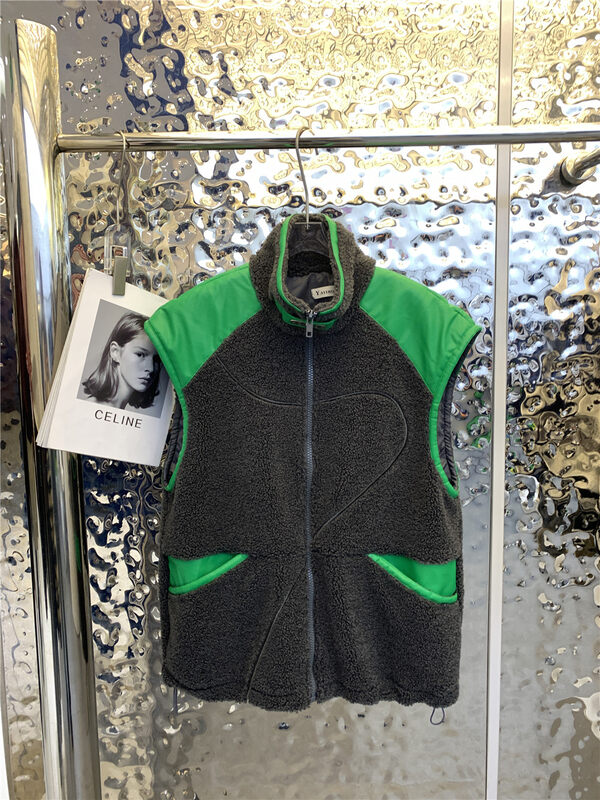 New in autumn! [Yairou] Contrast color zipper fashion vest 2908# GYJ