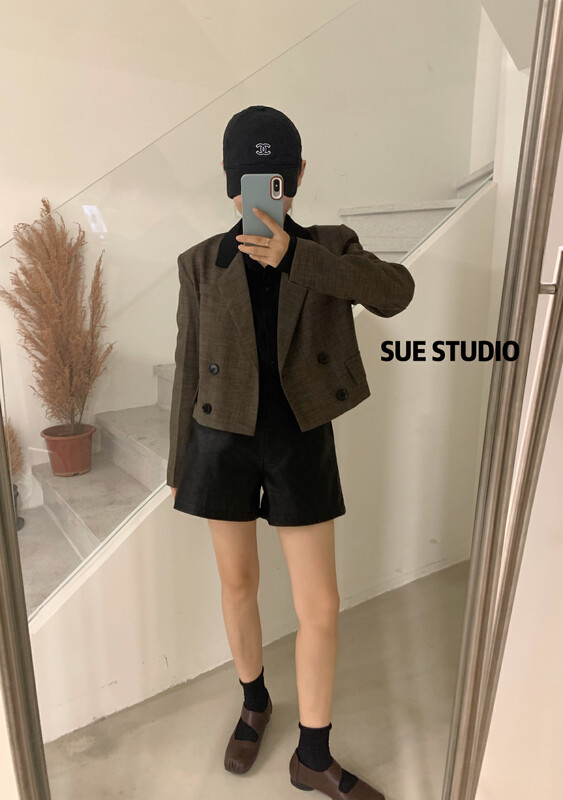 New in autumn! [SUE STUDIO] Korean fashion all-match short jacket N66798# ZJY