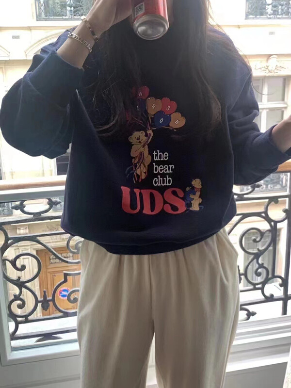 【LOVELY/SHMILY】Casual, cute and fun all-match bear pattern sweater sweater Z1568