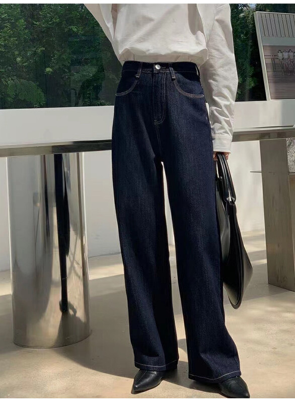 【THE MIND】High waist slim casual all-match jeans 70308