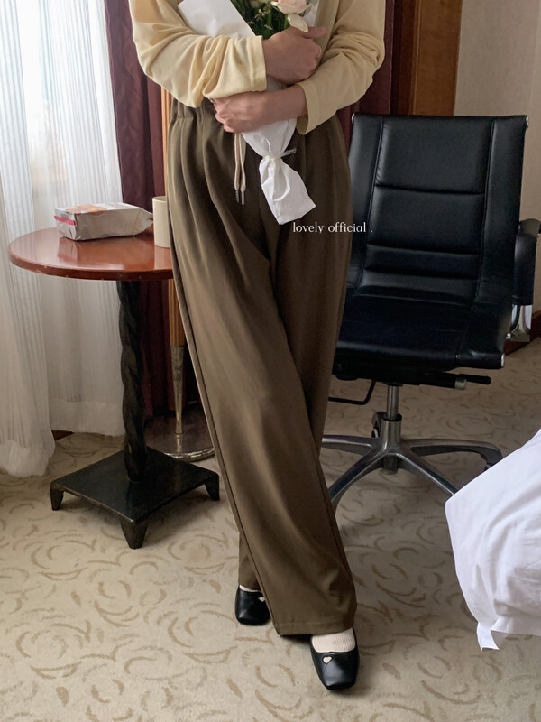 [LOVELY] Juxian thin high waist elastic waist trousers casual pants S2017